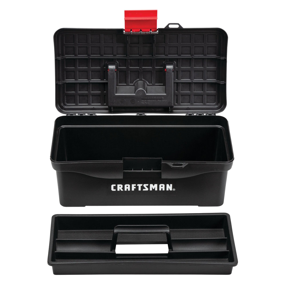 Tool Box, Lockable, 13 in., Red/Black (CMST13004)