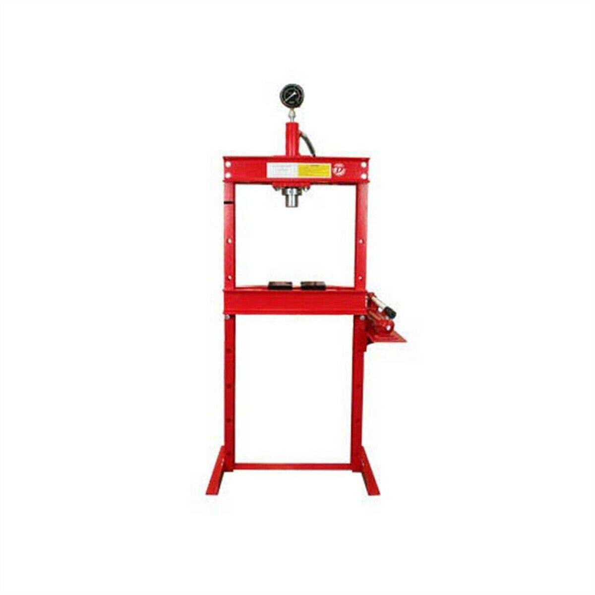 12 Ton Hydraulic Shop Press with Gau(Freight Prepaid) DYOHT0803-FPD New!