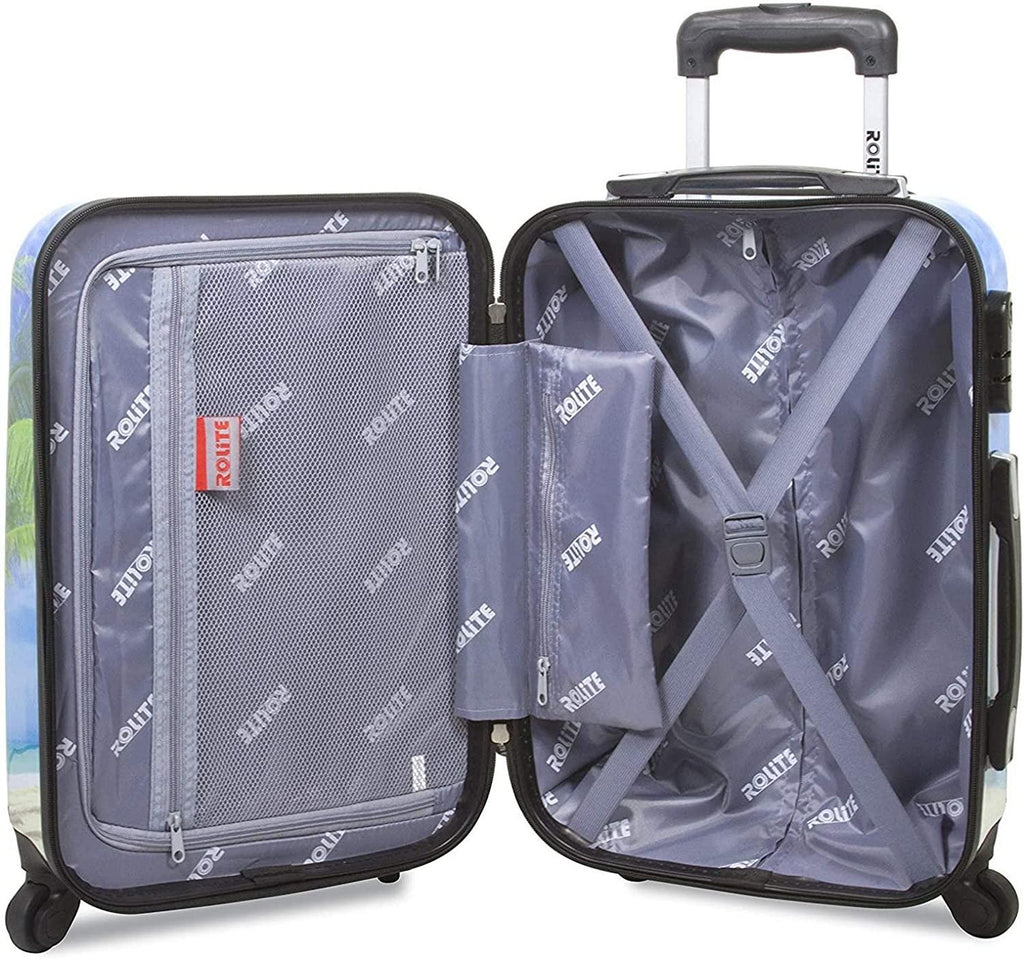 Palm Tree Hardside 3-Piece Spinner Luggage Set