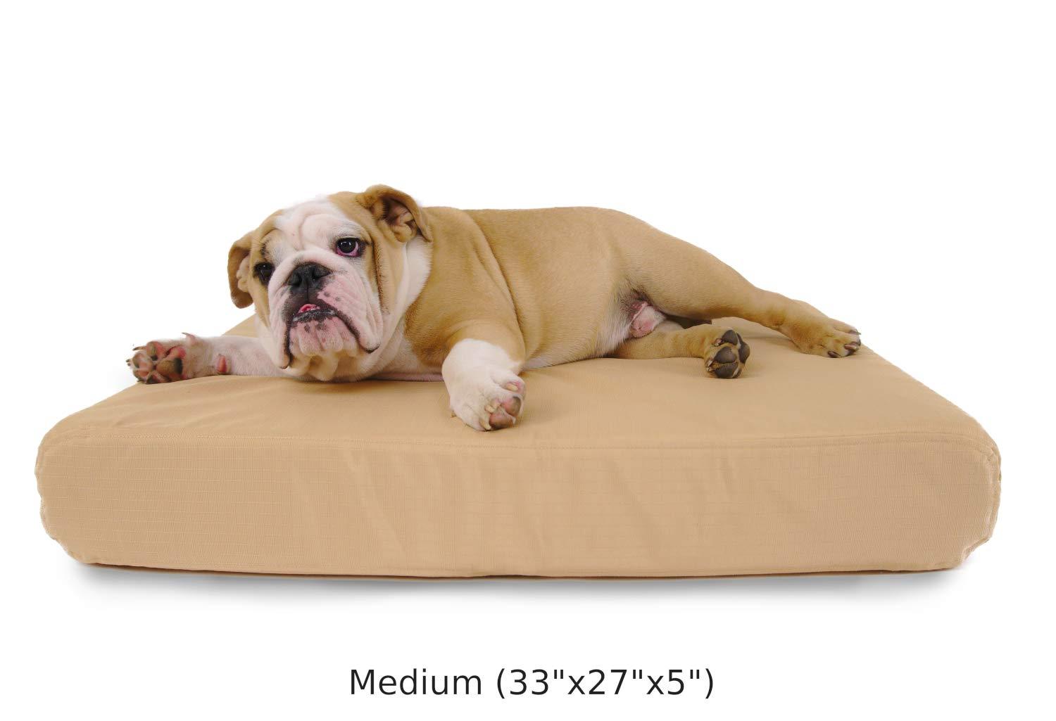 K9 Ballistics Tough Orthopedic Dog Bed Rectangle, Nearly Indestructible &amp; Chew Proof, Chew Resistant, Small Medium &amp; LarOrtho Pillow for Chewing Puppy, Joint Support Mattress, Foam Dog Mat