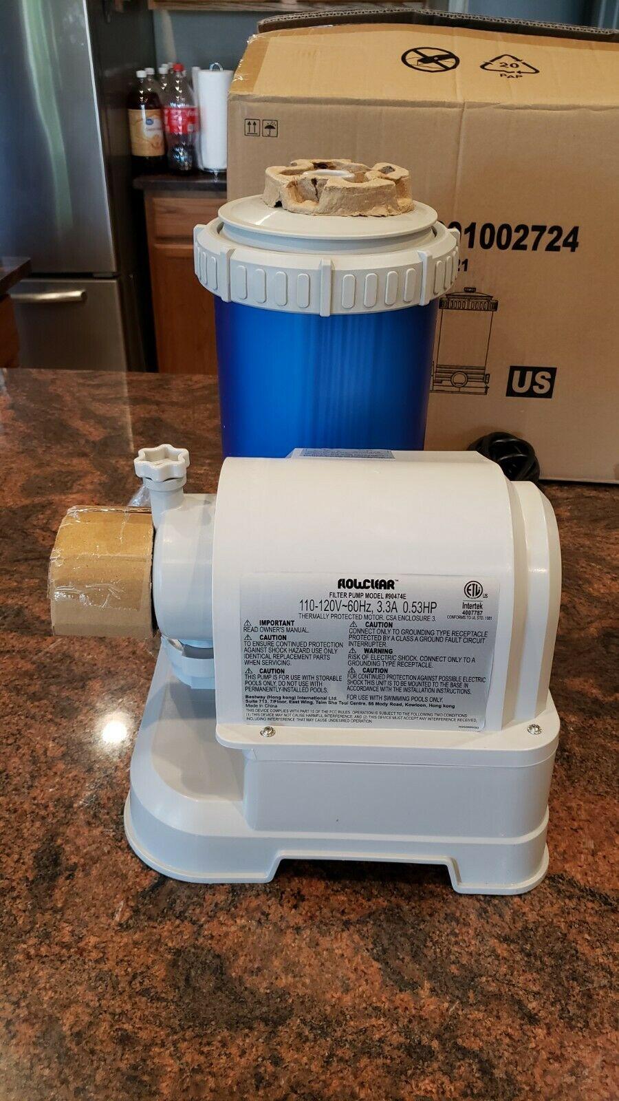 flowclear 90474e 2500 gph swimming pool filter pump 22’ 18’ coleman bestway new