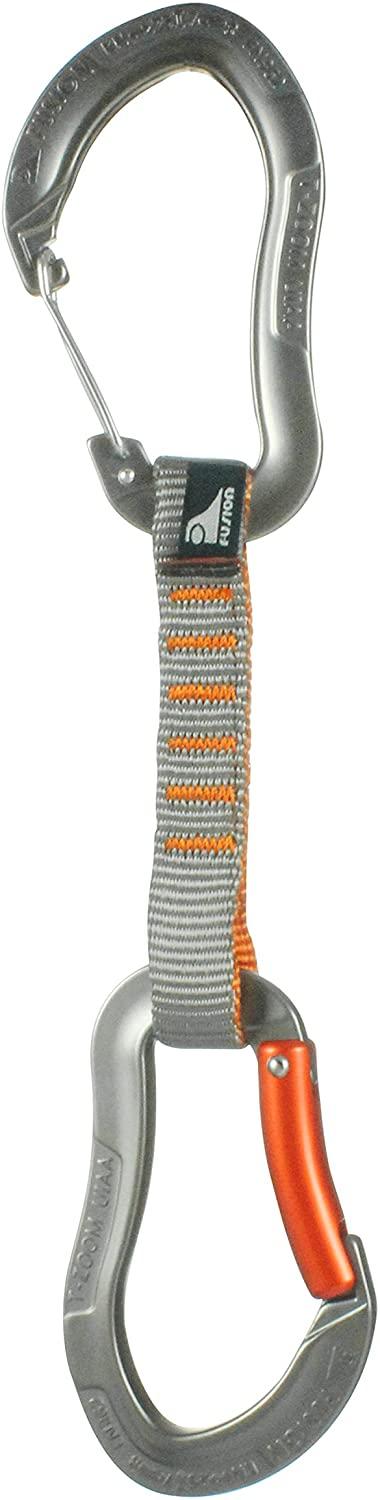 Fusion Climb 6-Pack 11cm draw Set with Techno Zoom Gray Wire Gate Carabiner/Techno Zoom OranBent Gate Carabiner