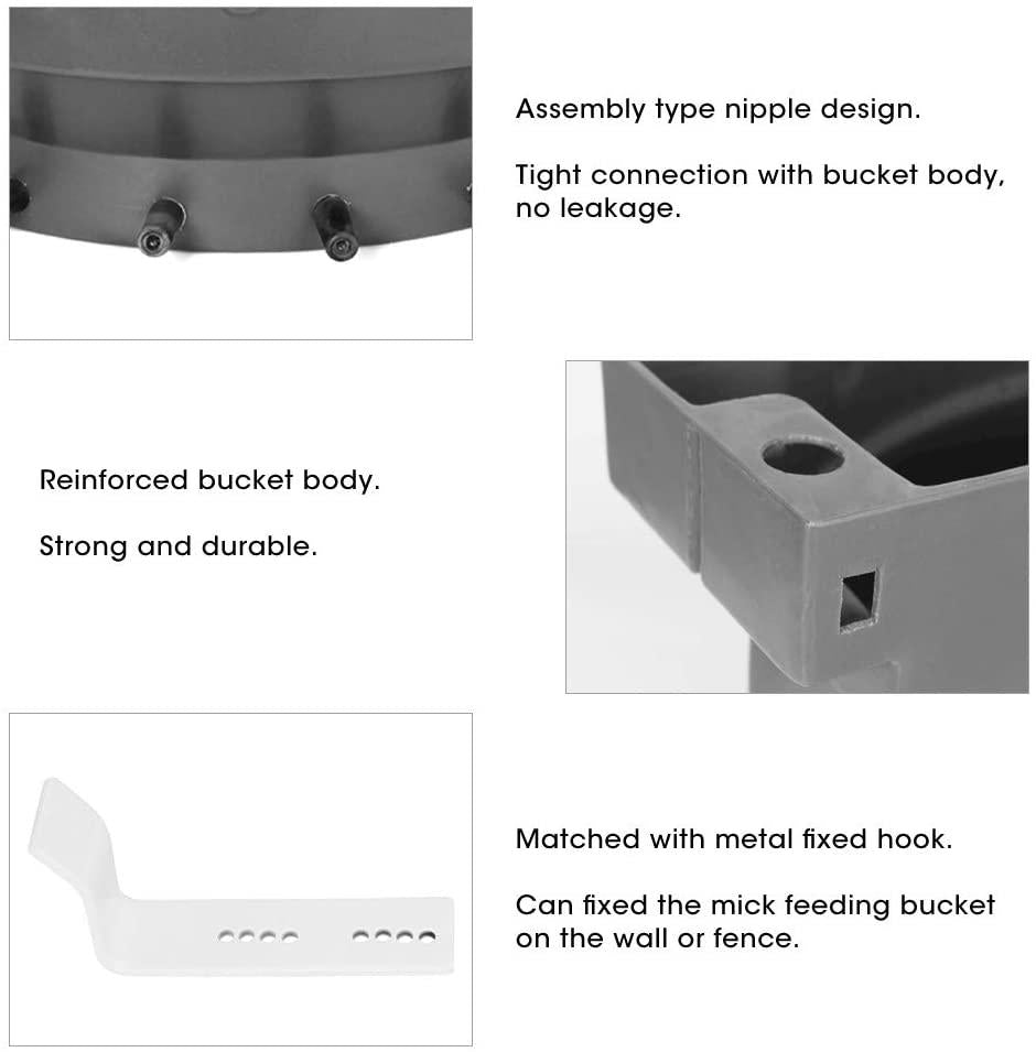 xiangxin high capacity durable livestock milk feed bucket, 38l milk feed bucket, plastic safe for cattle livestock feed bucket calf