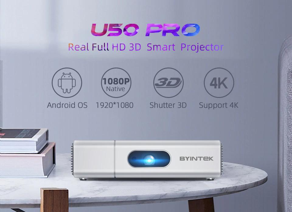 u50 full hd 1080p android wifi smart 2k 3d 4k tv portable laser home theater min