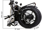 SOHOO 48V500W12AH 20"x4" Adult Folding Fat Tire Electric Bicycle Beach Cruiser Snow Bike (Red)