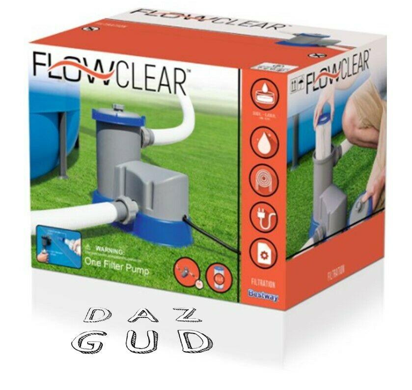 new bestway flowclear 1500 gph filter pump above ground swimming pool