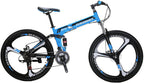 Eurobike G4 Mountain Bike 26 Inches 3 Spoke Wheels Dual Suspension Folding Bike 21 Speed MTB