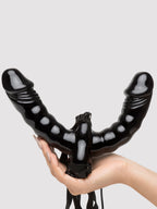 Fetish Fantasy Double Delight Vibrating Double Dildo Strap-On Set, Black