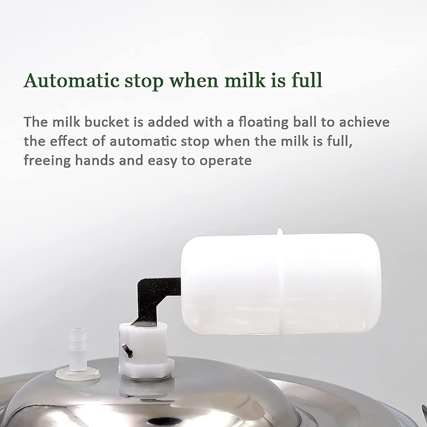 dishengzhen cow milking machine electric, auto-stop device for cow livestock household farm, 5l food grade stainless steel milking bucket, for farm household milker