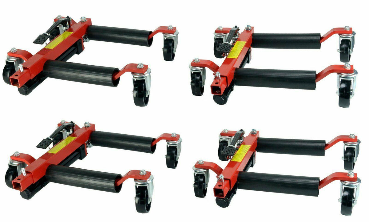(4) Dragway Tools鎼 12" Hydraulic Wheel Dolly Vehicle Positioning Jack Lift Hoist
