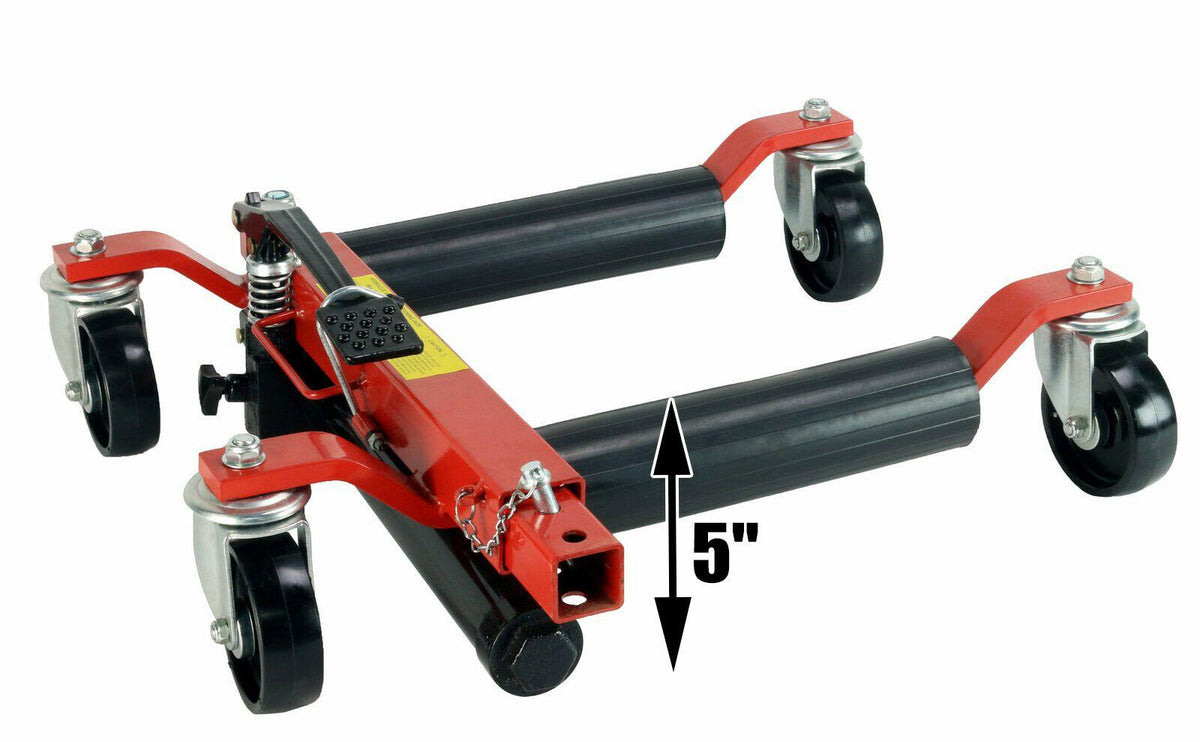 (4) Dragway Tools鎼 12" Hydraulic Wheel Dolly Vehicle Positioning Jack Lift Hoist