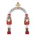9 ft Warm White LED Nutcracker Arch Holiday Yard Decoration