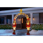 9 ft Warm White LED Nutcracker Arch Holiday Yard Decoration