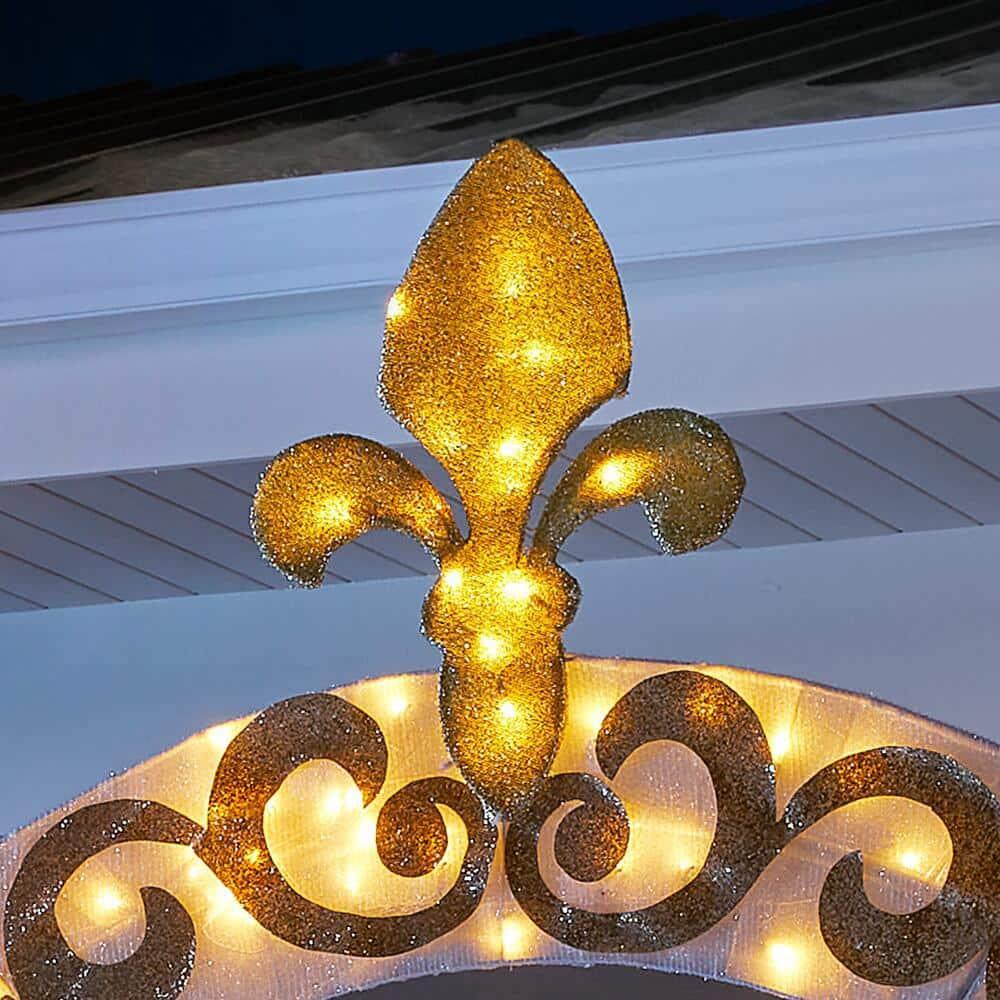 9 ft Warm White LED Nutcracker Arch Holiday Yard Decoration