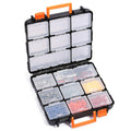 16 Compartments Detachable Toolbox Organizer,Hardware Organizer Box with Removable Sections,Carrying StoraCase for Patts,Screws,Bolts,Nuts,Toys