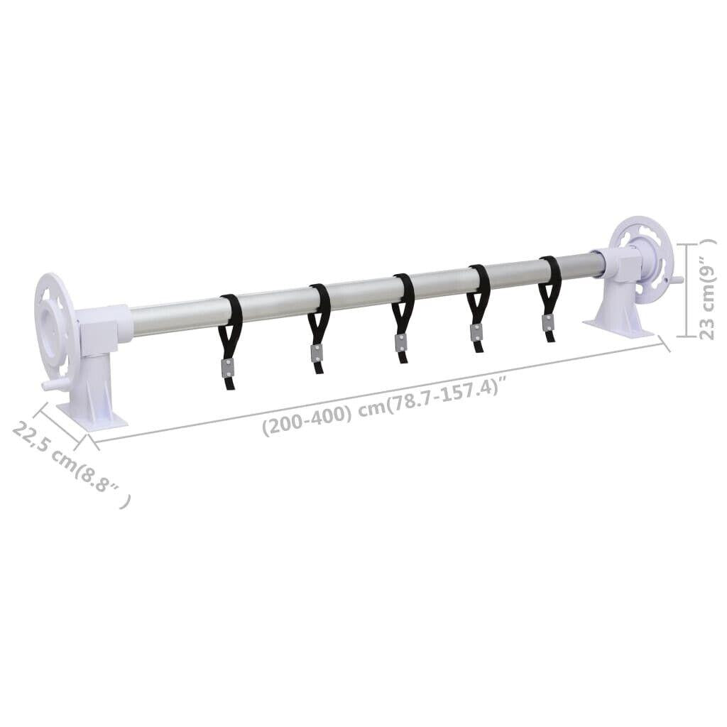 pool cover roller with plastic base ejj