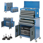 8-Drawer Rolling Tool Chest,Tool Chest with 360° Brake Wheels and Padded Feet,Tool Cabinet with LocSystem and Drawer Liners,Ideal  for Garaand Workshop
