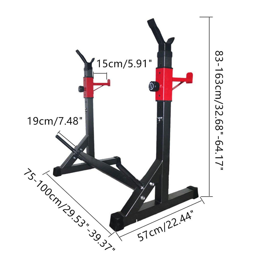 Barbell Rack 770LBS Max Load Adjustable Squat Stand Dipping Station Gym Weight Bench Press Stand