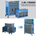8-Drawer Rolling Tool Chest,Tool Chest with 360° Brake Wheels and Padded Feet,Tool Cabinet with LocSystem and Drawer Liners,Ideal  for Garaand Workshop