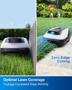 Goat O1000 RTK Robot Lawn Mower, Perimeter Wire Vision Robotic Lawnmower for 1/4 Acres Lawn, Automated Mapping, APP Control, 3D Obstacle Avoidance, Zero-EdCutting