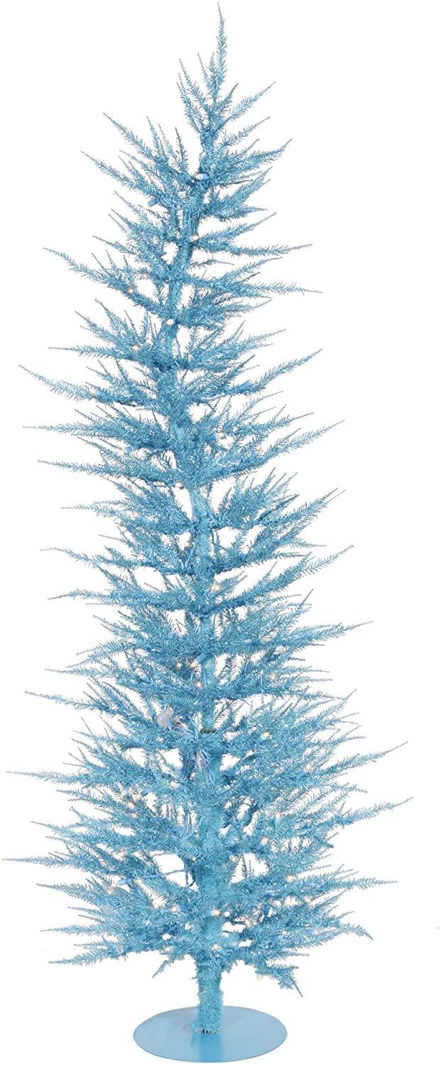 Joedot Christmas Tree 6' x 26" Sky Blue Laser Dura-lit LED 150 Teal Lights