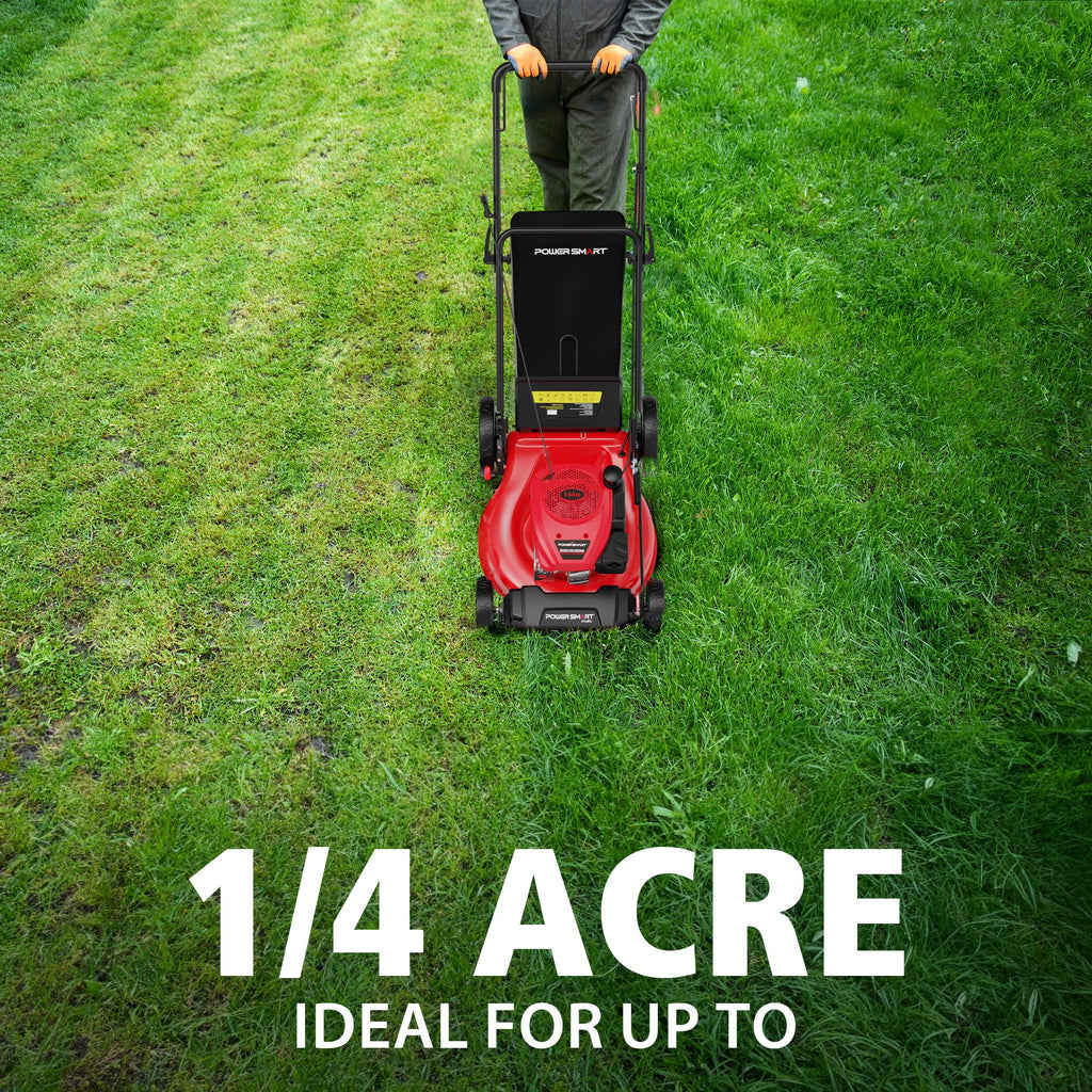 21" 2-in-1 Push Lawn Mower, 144cc Engine,Mulching, Bagging, High Wheels, Lightweight and Easy Assembly,6 Cutting Height, Lightweight,for Garden Yard