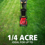 21-Inch Gas Push Lawn Mower with OHV Engine, 3-in-1 (Bag/Mulch/Rear Discharge),6 Cutting Heights, Durable Steel Deck, Rear-Wheel Drive