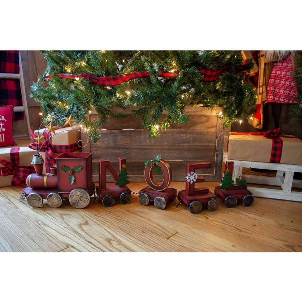 Farmhouse 27 in. W x 14.5 in. H, 37 in. Dia, Weathered Gray Decorative Christmas Tree Box Collar