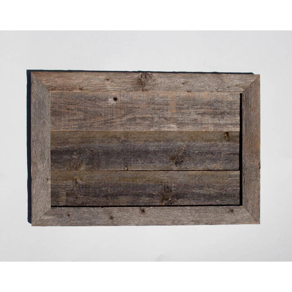 Farmhouse 27 in. W x 14.5 in. H, 37 in. Dia, Weathered Gray Decorative Christmas Tree Box Collar