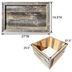 Farmhouse 27 in. W x 14.5 in. H, 37 in. Dia, Weathered Gray Decorative Christmas Tree Box Collar