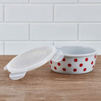 Kenna Red Storage Bowl with Lid