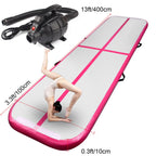Fbsport Pink 4m/13ft Inflatable Air Track Tumbling Gymnastic Mat Floor Home Training W/ Pump