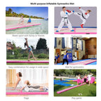 Fbsport Pink 4m/13ft Inflatable Air Track Tumbling Gymnastic Mat Floor Home Training W/ Pump
