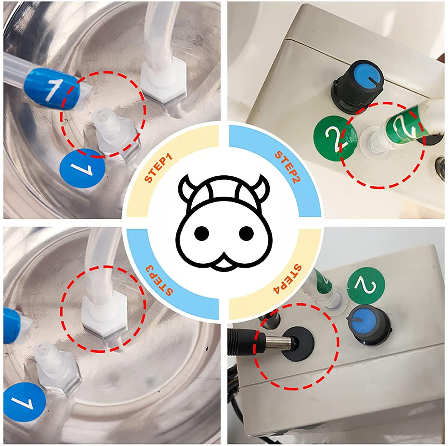 automatic portable livestock milking equipment, electric vacuum pulsation pump milker, portable pulsation vacuum pump goat milker livstock milking machine, goat milking machine for farm household milk