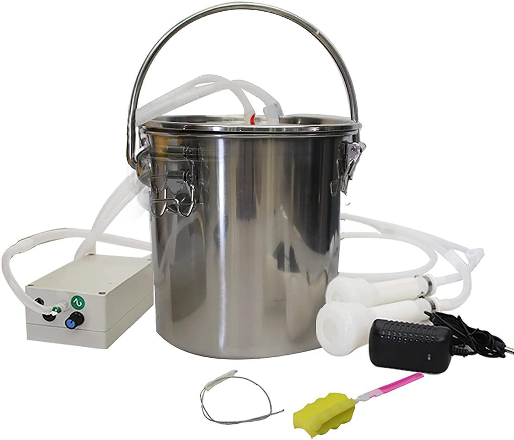 automatic portable livestock milking equipment, electric vacuum pulsation pump milker, portable pulsation vacuum pump goat milker livstock milking machine, goat milking machine for farm household milk
