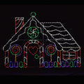 Christmas Light Display LED Gingerbread Candy Lollipop Gumdrop House Yard Art Lawn Outdoor Decoration Lighted Wireframe
