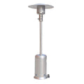 Outdoor Patio Propane Heater with Portable Wheels 47,000 BTU 88 inch Standing Gas Outside Heater Stainless Steel Burner Commercial &amp; Residential Hammered Black for Party Restaurant Garden Yard-SS