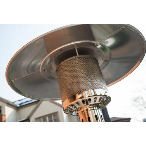 Outdoor Patio Propane Heater with Portable Wheels 47,000 BTU 88 inch Standing Gas Outside Heater Stainless Steel Burner Commercial &amp; Residential Hammered Black for Party Restaurant Garden Yard-SS