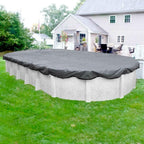 12' x 18' oval above ground swimming pool winter cover 20 year - dove gray