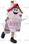 BIGGYMONKEYMascot Costume Bacouel Smiling Pink Cottage House