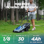 18-Inch Electric Lawn Mower, 40V Brushless Cordless Push Mower with 4.0Ah Battery &amp; Charger, 2-in-1 Mulching/Bagging, 6-Position Height for Small to Medium Yards