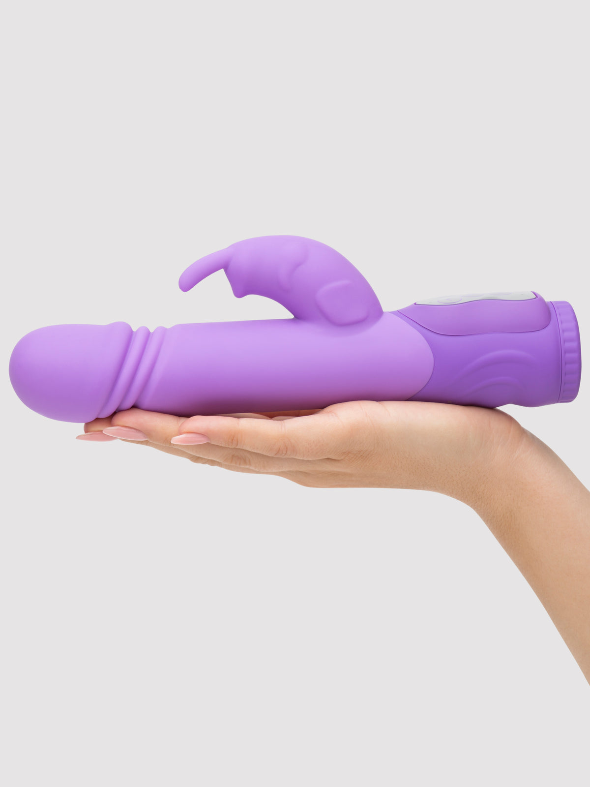 Lovehoney Dream Rabbit Rechargeable Silicone Thrusting Rabbit Vibrator, Purple