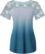 Women Tops Hide Belly Tunic 2022 Short Sleeve Dressy Casual Blouse Flowy