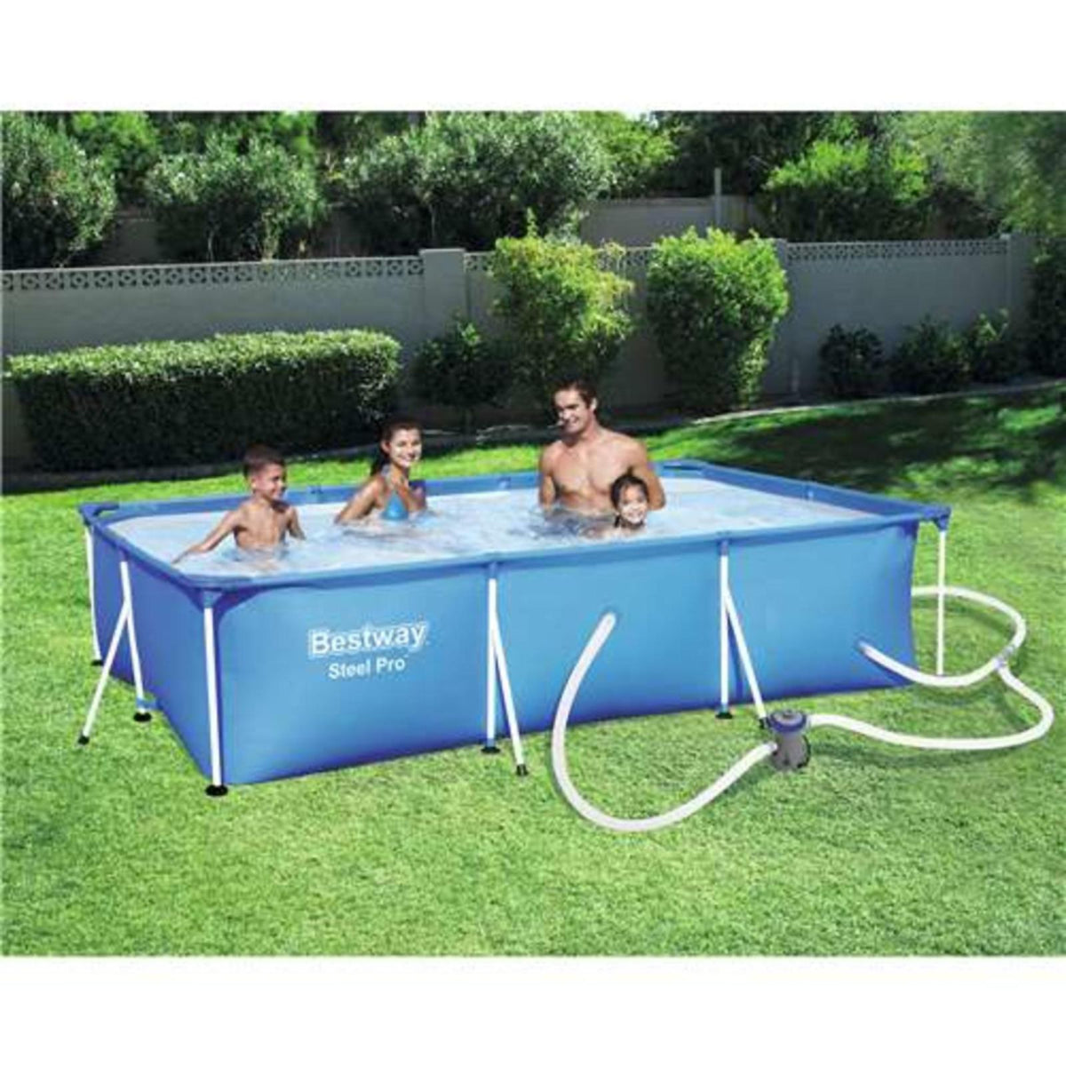 Steel Pro 118" x 79" x 26" Frame Swimming Pool with Filter Pump - Blue