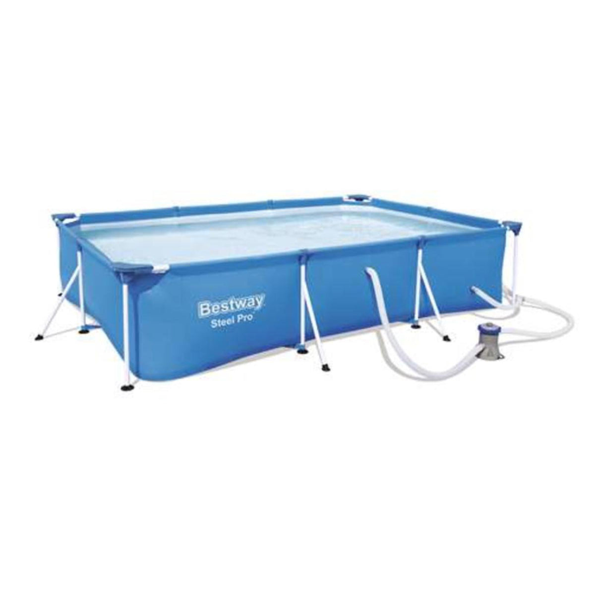 Steel Pro 118" x 79" x 26" Frame Swimming Pool with Filter Pump - Blue