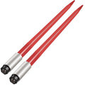 mophorn pair hay spear 39" bale spear 3000 lbs capacity, bale spike quick attach square hay bale spears 1 3/4", red coated bale forks, bale hay spike with hex nut &amp; sleeve for buckets tractors loaders