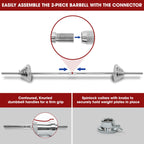 STOZM Multifunctional Fitness Combo of Weightlifting Accessories Set (Red) and Adjustable Dumbbell Set (Chrome, 50kg) for Optimal Kettlebell, Dumbbell and Barbell Training
