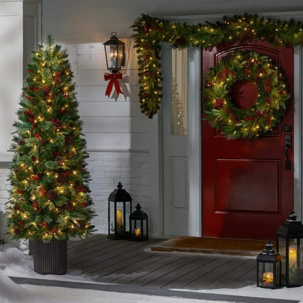 6.5 ft Paces Hill Pine Potted Christmas Tree