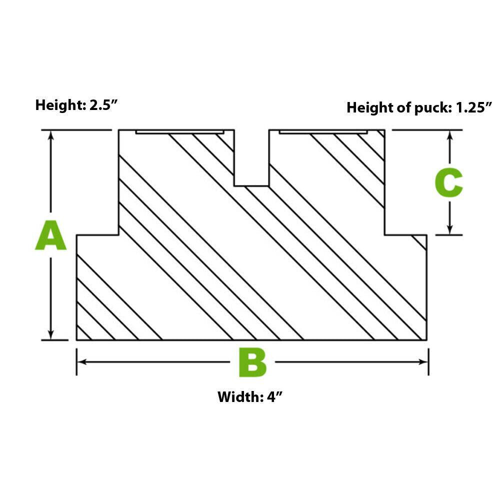 4pc Jack Pinch-Weld Pucks Rubber Anti-Slip Pinch-Weld Rails