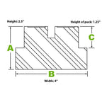 4pc Jack Pinch-Weld Pucks Rubber Anti-Slip Pinch-Weld Rails